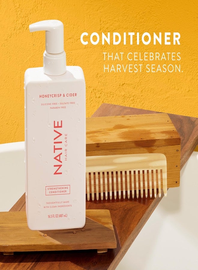 نيتيف شامبو وبلسم وغسول للجسم من ناتيف - برائحة العسل والتفاح - مكونات طبيعية، خالٍ من الكبريتات والبارابين، عناية مقويّة للشعر | مجموعة موسمية خريفية (إجمالي 51 أونصة سائلة) - عبوة من 3 قطع - Image 4